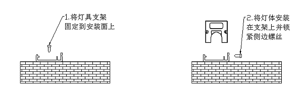 线条灯安装示意图